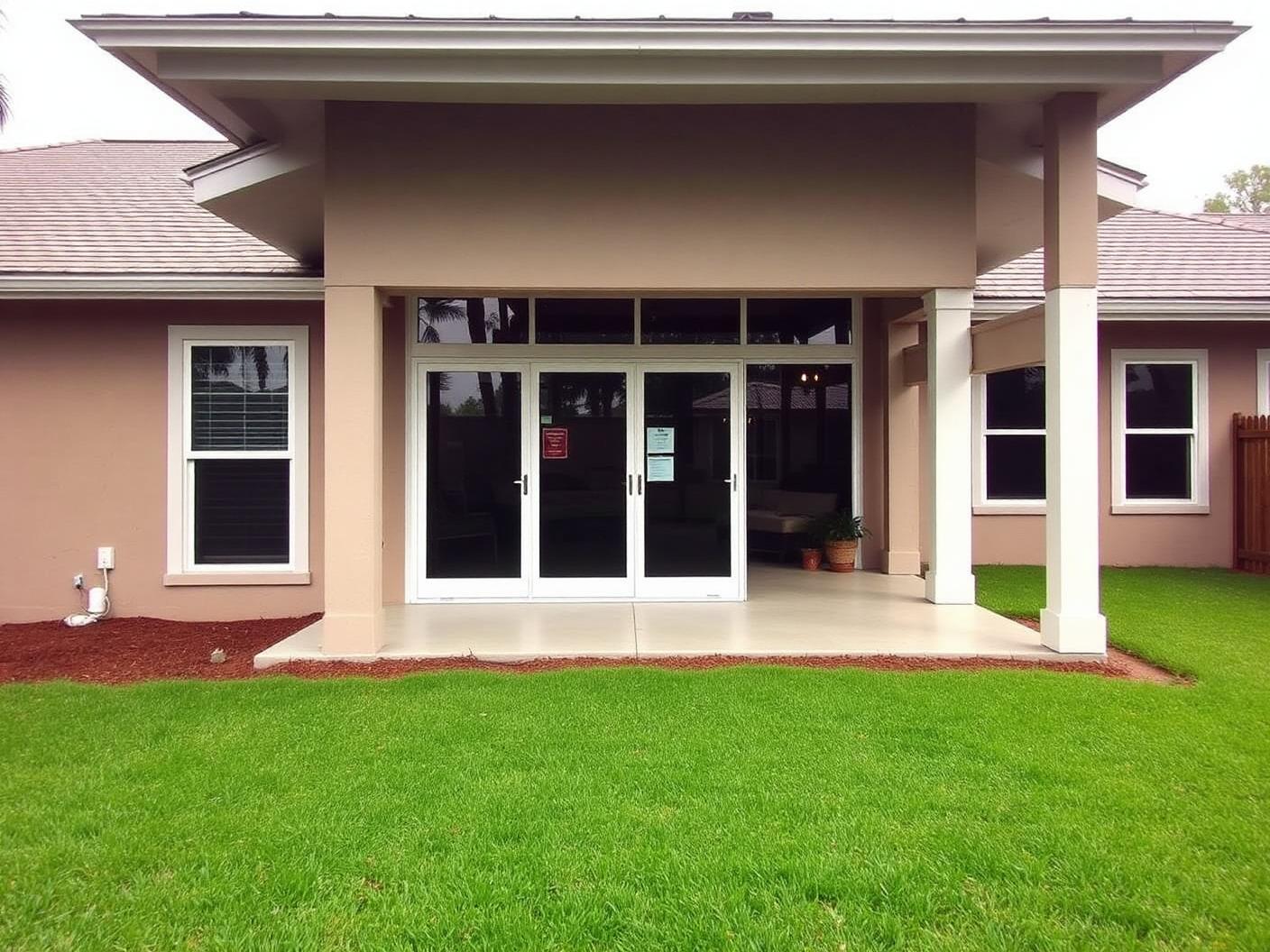 Completed addition blending into the original exterior finish